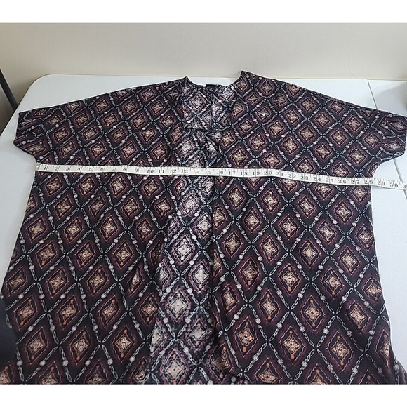 Torrid Black Argyle Print Open Front Short Sleeve Cardigan Womens Sz 1X - Picture 3 of 9